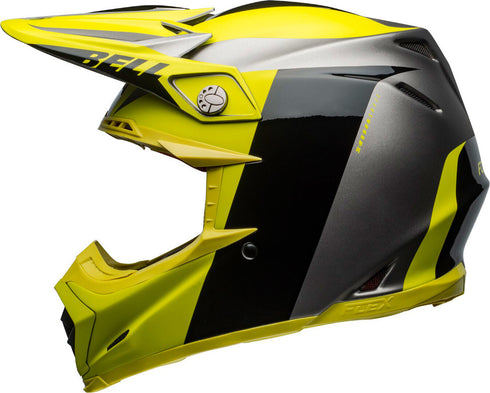 Bell Moto-9 Flex Division Helmet - Black/Yellow/Grey