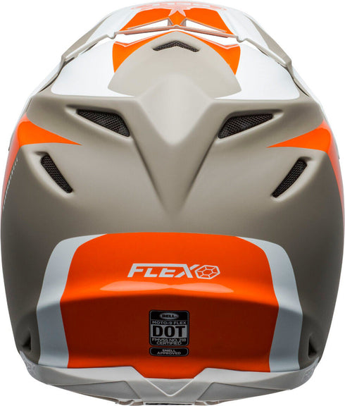 Bell Moto-9 Flex Division Helmet - White/Orange/Sand Matt/Gloss