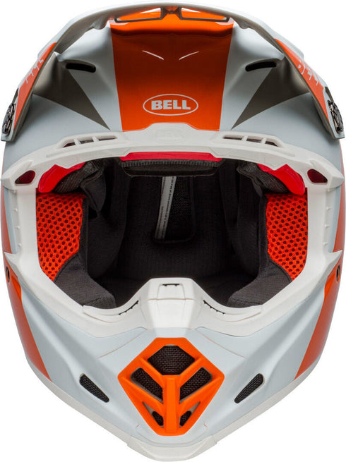 Bell Moto-9 Flex Division Helmet - White/Orange/Sand Matt/Gloss