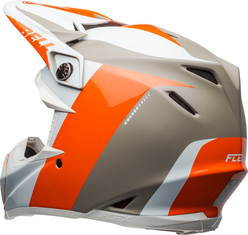 Bell Moto-9 Flex Division Helmet - White/Orange/Sand Matt/Gloss
