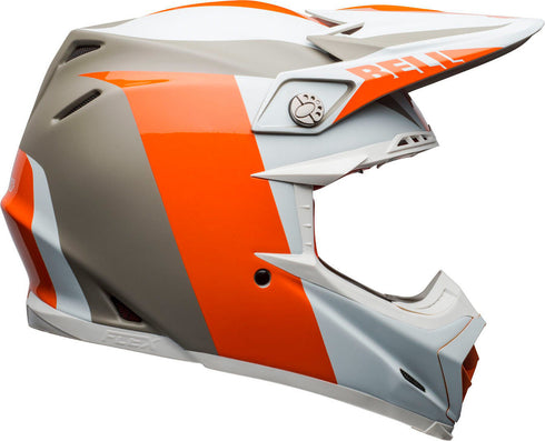 Bell Moto-9 Flex Division Helmet - White/Orange/Sand Matt/Gloss