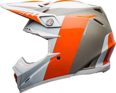 Bell Moto-9 Flex Division Helmet - White/Orange/Sand Matt/Gloss