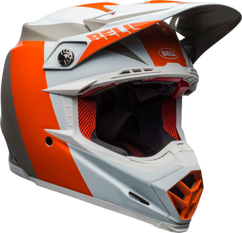 Bell Moto-9 Flex Division Helmet - White/Orange/Sand Matt/Gloss