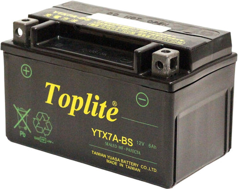 Toplite by Yuasa Motorcycle Battery - YTX7A-BS