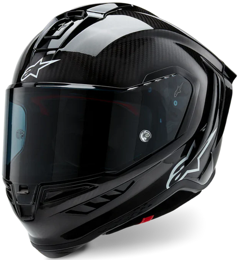 Alpinestars Supertech R10 Solid Helmet - Black Matt/Carbon Gloss