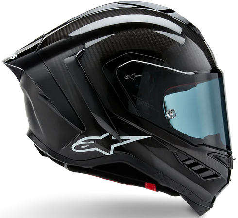 Alpinestars Supertech R10 Solid Helmet - Black Matt/Carbon Gloss