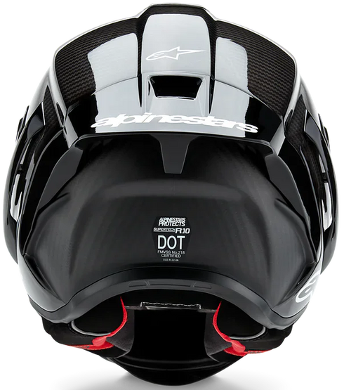 Alpinestars Supertech R10 Solid Helmet - Black Matt/Carbon Gloss
