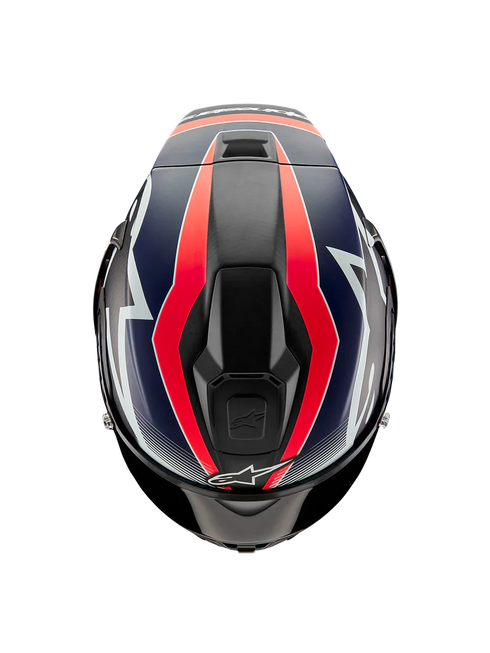 Alpinestars Supertech R10 Team Helmet Black Carbon/Red Fluo/Blue Matte