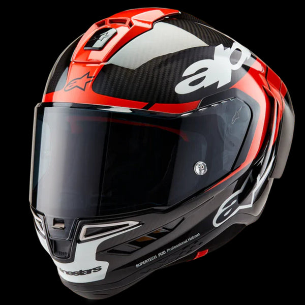 Alpinestars Supertech R10 Element Helmet Black Carbon/Bright Red/White