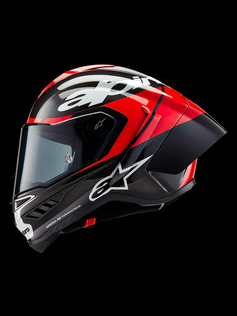 Alpinestars Supertech R10 Element Helmet Black Carbon/Bright Red/White