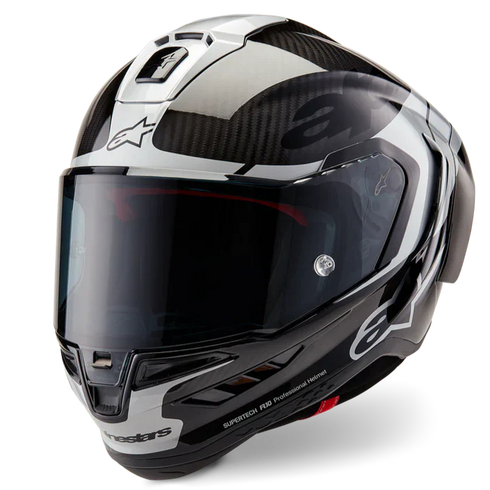 Alpinestars Supertech R10 Element Helmet Black Carbon/Silver/Black Gloss