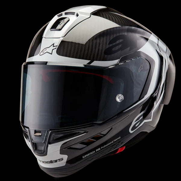Alpinestars Supertech R10 Element Helmet Black Carbon/Silver/Black Gloss