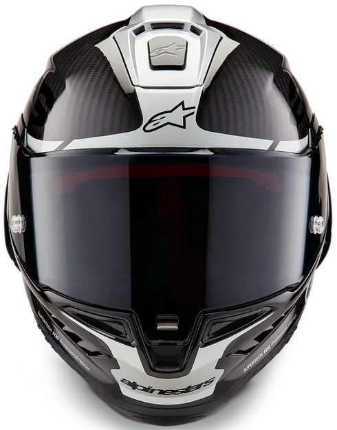 Alpinestars Supertech R10 Element Helmet - Black Carbon/Silver/Black Gloss