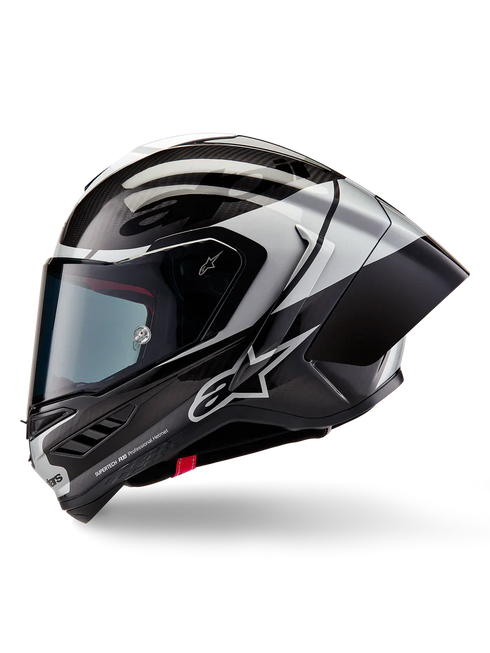 Alpinestars Supertech R10 Element Helmet Black Carbon/Silver/Black Gloss