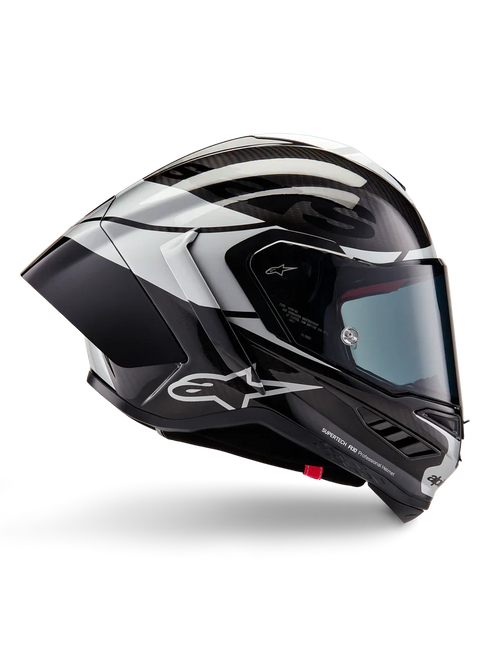 Alpinestars Supertech R10 Element Helmet Black Carbon/Silver/Black Gloss