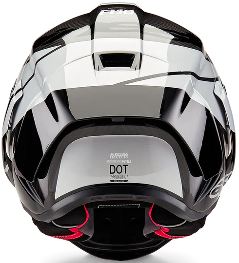 Alpinestars Supertech R10 Element Helmet - Black Carbon/Silver/Black Gloss