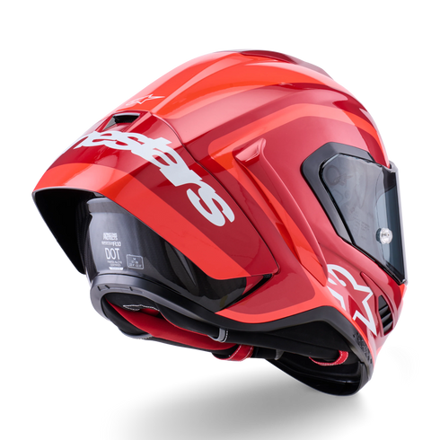Alpinestars Supertech R10 Arius Helmet - Black/White/Double Red Gloss
