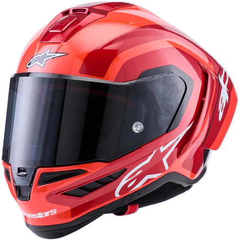 Alpinestars Supertech R10 Arius Helmet - Black/White/Double Red Gloss