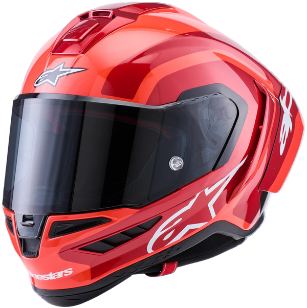 Alpinestars Supertech R10 Arius Helmet - Black/White/Double Red Gloss