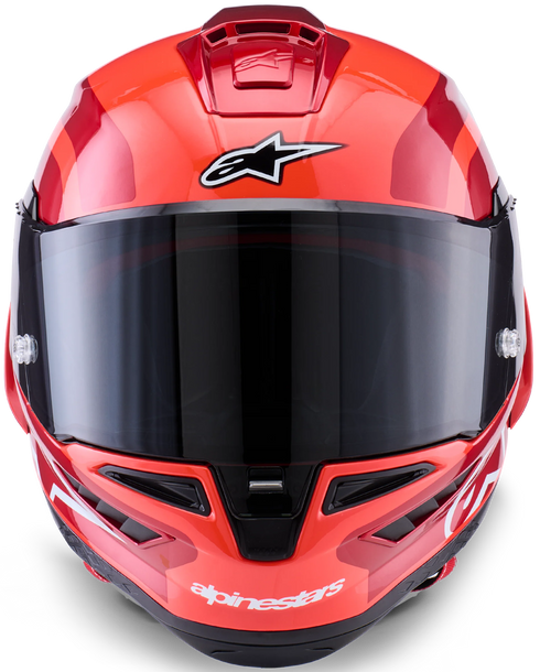 Alpinestars Supertech R10 Arius Helmet - Black/White/Double Red Gloss