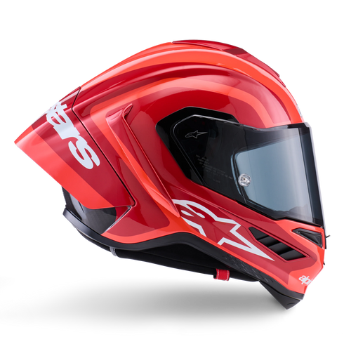 Alpinestars Supertech R10 Arius Helmet - Black/White/Double Red Gloss