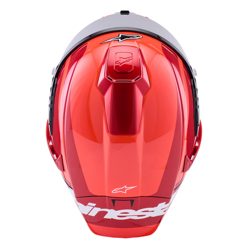 Alpinestars Supertech R10 Arius Helmet - Black/White/Double Red Gloss