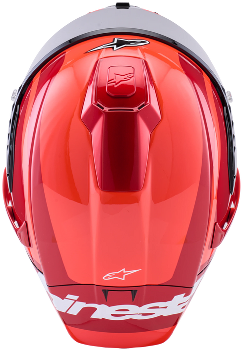 Alpinestars Supertech R10 Arius Helmet - Black/White/Double Red Gloss