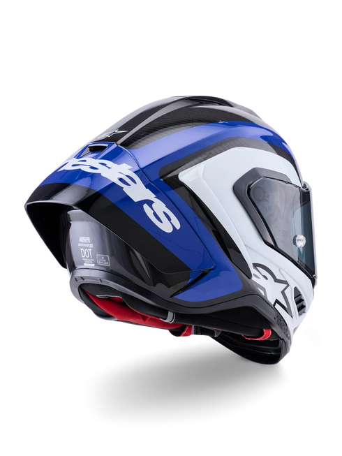 Alpinestars Supertech R10 Arius Helmet - Black/White/Blue Gloss (ECE06/DOT)