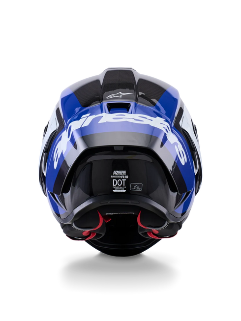 Alpinestars Supertech R10 Arius Helmet - Black/White/Blue Gloss (ECE06/DOT)