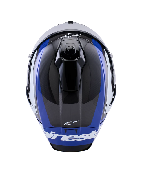 Alpinestars Supertech R10 Arius Helmet - Black/White/Blue Gloss (ECE06/DOT)