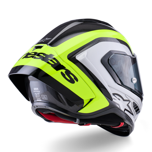 Alpinestars Supertech R10 Arius Helmet - Black/Silver/Yellow Fluo Gloss