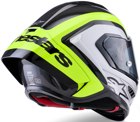Alpinestars Supertech R10 Arius Helmet - Black/Silver/Yellow Fluo Gloss