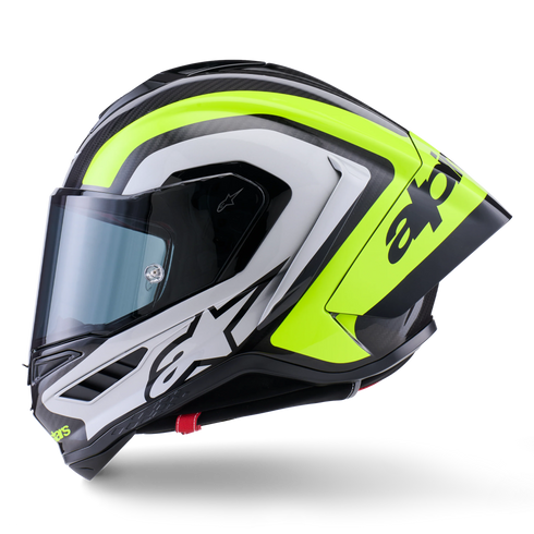 Alpinestars Supertech R10 Arius Helmet - Black/Silver/Yellow Fluo Gloss