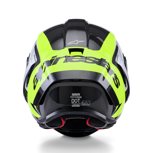 Alpinestars Supertech R10 Arius Helmet - Black/Silver/Yellow Fluo Gloss