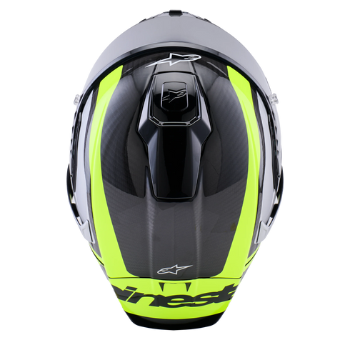 Alpinestars Supertech R10 Arius Helmet - Black/Silver/Yellow Fluo Gloss