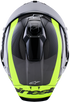 Alpinestars Supertech R10 Arius Helmet - Black/Silver/Yellow Fluo Gloss