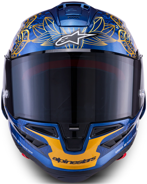 Alpinestars Limited Edition Supertech R10 Martinator Thai Helmet - Blue/Black/Red/Gold Gloss