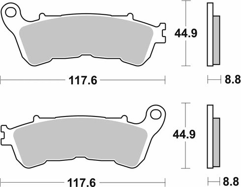 SBS LS Sinter Rear Brake Pads - FA388