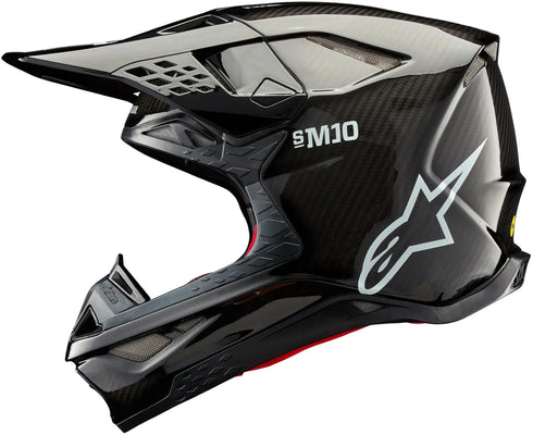 Alpinestars Supertech M10 Solid FIM 2 Helmet - Black Carbon — Motorcycle Helmets (image 2 of 7)