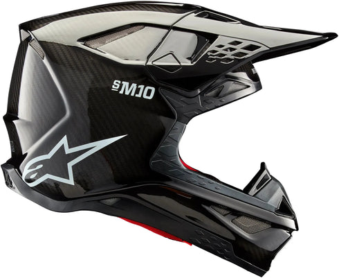 Alpinestars Supertech M10 Solid FIM 2 Helmet - Black Carbon — Motorcycle Helmets (image 5 of 7)