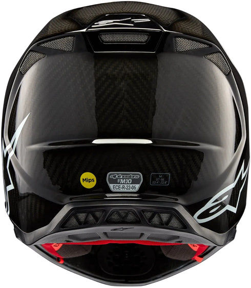Alpinestars Supertech M10 Solid FIM 2 Helmet - Black Carbon — Motorcycle Helmets (image 3 of 7)