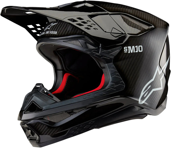 Alpinestars Supertech M10 Solid FIM 2 Helmet - Black Carbon — Motorcycle Helmets (image 1 of 7)