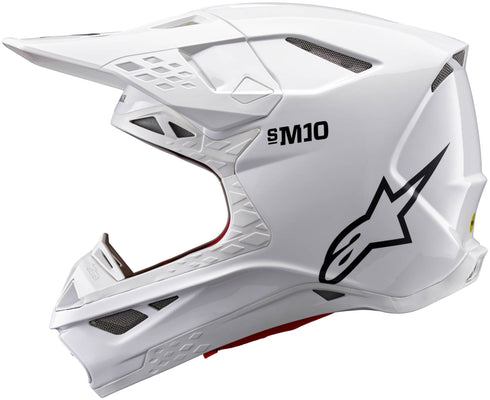 Alpinestars Supertech M10 Helmet - White — OFFROAD HELMET (image 3 of 6)