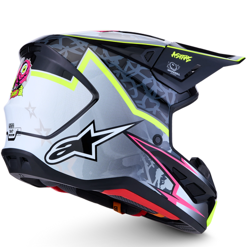 Alpinestars Supertech M7 Blaster Helmet - Black/Grey/White/Yellow (ECE22.06) — Motorcycle Helmets (image 4 of 7)