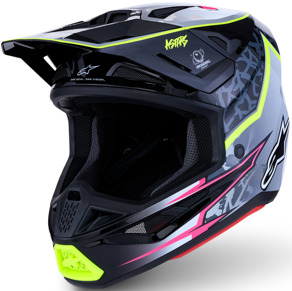 Alpinestars Supertech M7 Blaster Helmet - Black/Grey/White/Yellow (ECE22.06) — Motorcycle Helmets (image 1 of 7)