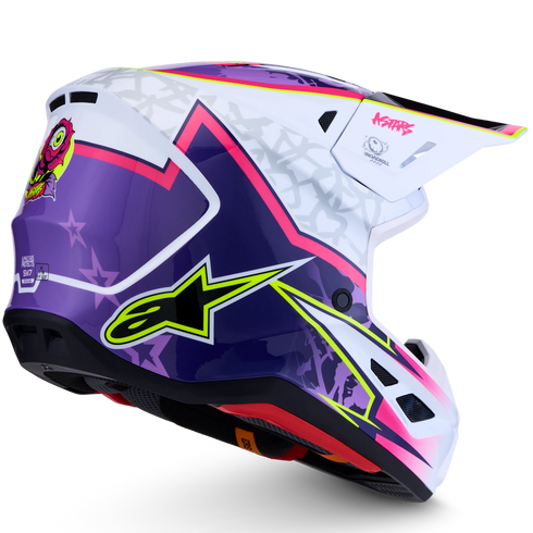 Alpinestars Supertech M7 Blaster Helmet - Purple/Pink/White (ECE22.06) — Motorcycle Helmets (image 4 of 7)