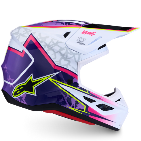 Alpinestars Supertech M7 Blaster Helmet - Purple/Pink/White (ECE22.06) — Motorcycle Helmets (image 5 of 7)