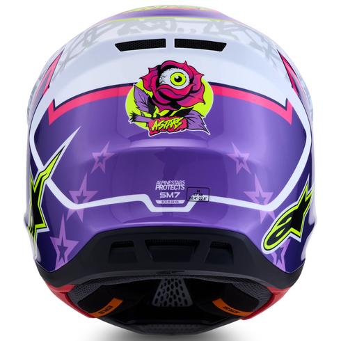 Alpinestars Supertech M7 Blaster Helmet - Purple/Pink/White (ECE22.06) — Motorcycle Helmets (image 3 of 7)