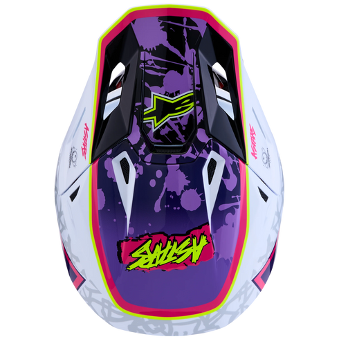 Alpinestars Supertech M7 Blaster Helmet - Purple/Pink/White (ECE22.06) — Motorcycle Helmets (image 7 of 7)