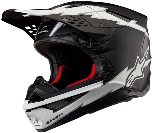 Alpinestars Supertech M10 Ampress ECE Helmet - Black/White Matt — Motorcycle Helmets (image 1 of 2)